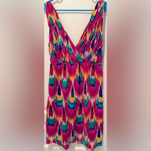 Alice + Olivia Alameda Ikat Printed Sheath Mini Dress - Picture 2 of 10